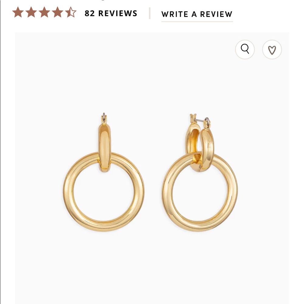 New Uncommon James Gold double hoop earrings